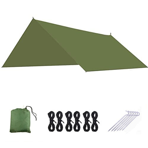 Silver Coating Waterproof Hammock Awning Canopy Tent Tarp Beach Camping Portable Pergola Sunshade Outdoor Camping Hiking Picnic