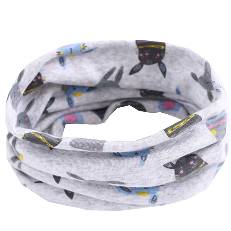 New Autumn Winter Girls Cotton Scarf Kids Scarf Bibs LIC Boys Girls Scarves Lovely Kids Collar Children Bufandas O Ring Scarf
