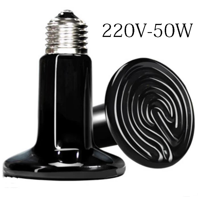 Pet Reptile Heating Lamp 25/50/75/100/150/200w Turtle Ceramic Infrared Lamp Reptile Bulb Temperature Control Equipment 110v/220v