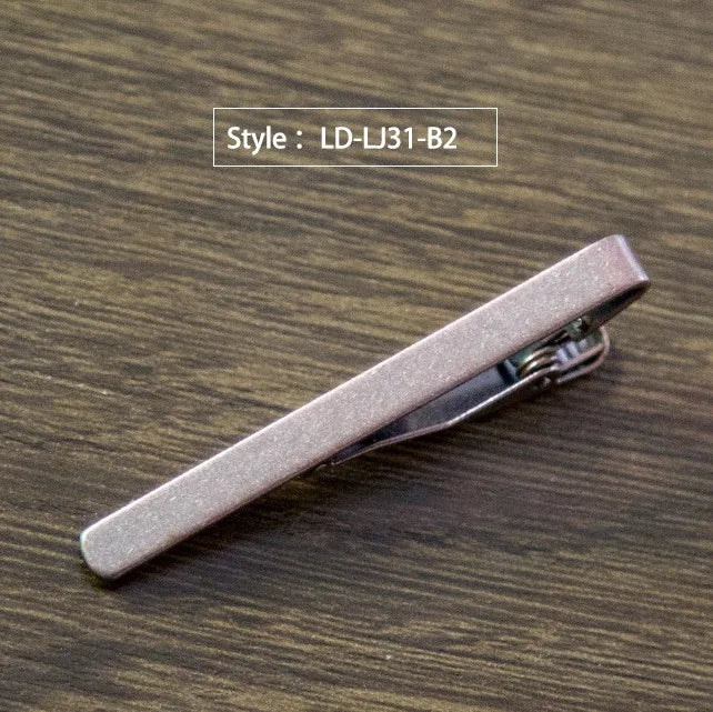 New Simple Style Tie Clip for Men Metal Tone Simple Bar Clasp Practical Necktie Clasp Tie Pin for Mens