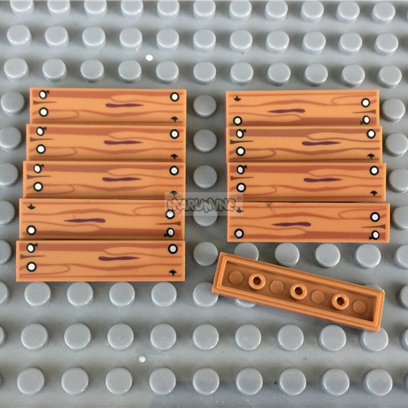 MARUMINE 1x4 Tile Plate Blocks 100PCS Board Floor Wood MOC Classic Building Bricks Idea Bulk Parts 2431 26583 10638 Compatible