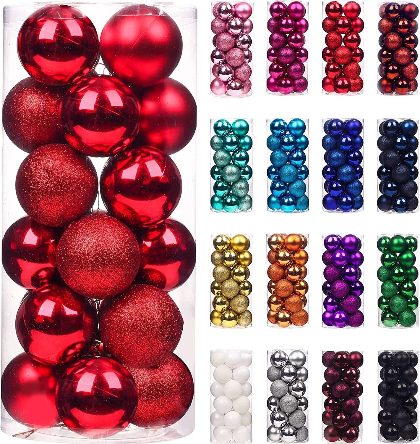 24/36pcs Christmas Balls Christmas Tree Ornament Hanging Pendent Xmas Decoration 2023 Christmas Ornaments Navidad 2024