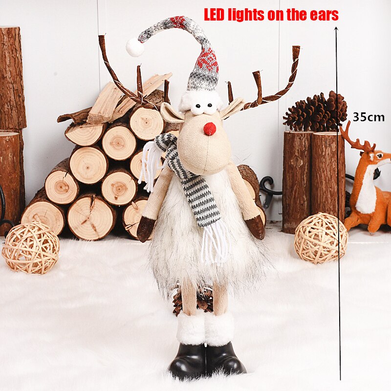 Santa Claus Snowman Alpaca Elk Christmas Decorations for Home New Year Christmas Doll Home Figures Ornaments Merry Christmas