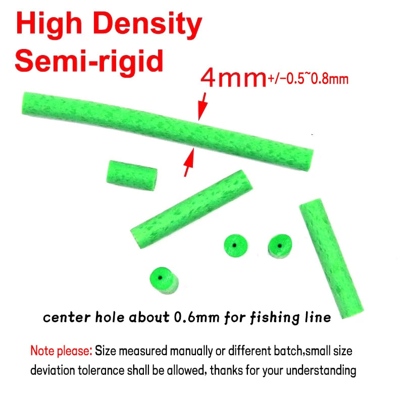 12pcs/Pack 4mm High Density Cylinder Foam With Center Hole for Fishing Float Making Fly Tying Rig Making DIY Etc..