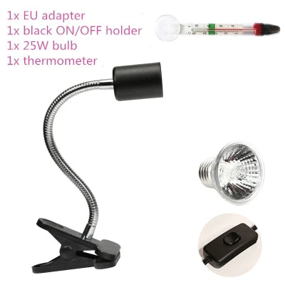 25W UVA&uvb Adjust Temperature Lamps Turtle Reptile Heat Back Pet Light Tortoise Calcium Solarium Aquarium Habitat Lighting