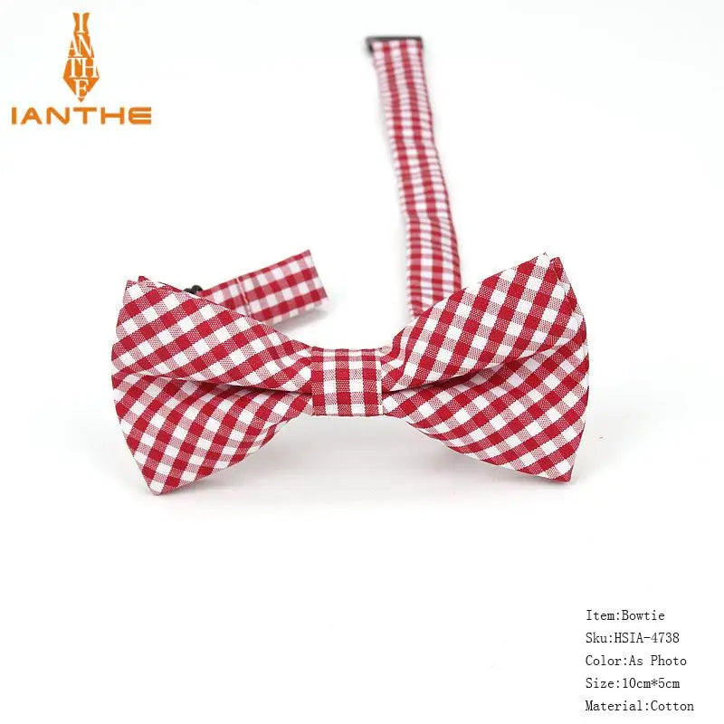 36Colors Brand Plaid Kid Bowtie Cotton Children Bowties Baby Kid Classical Pet Dog Cat Striped Butterfly Child Bow Tie