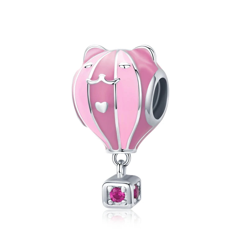 BISAER 925 Sterling Silver Couple Girl Boy Pendant Charm Pineapple Strawberry Dessert Beads for Women Bracelet DIY Fine Jewelry