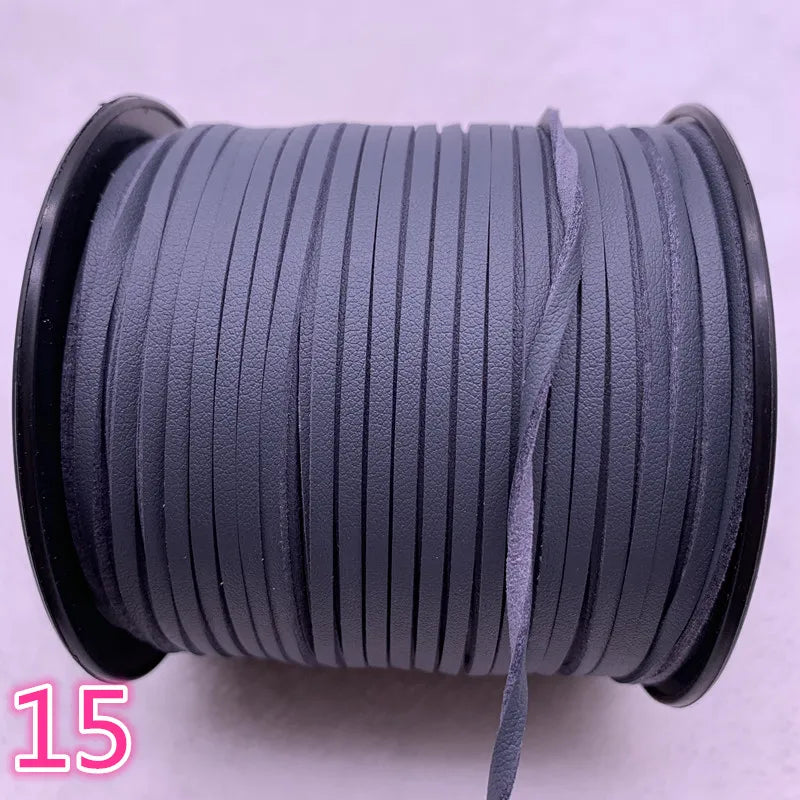 NEW 5yards/Lot 3mm Double Sided Suede Braided Cord Korean Velvet Leather Handmade Beading Bracelet Jewelry String
