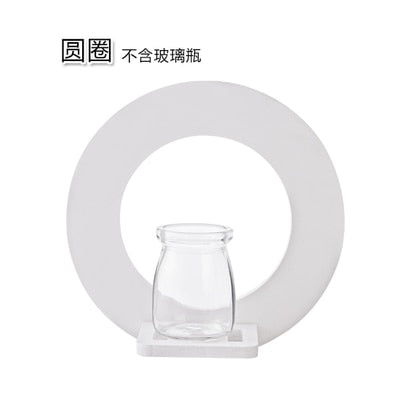 Creative Wall Decorative Shelf Household Wall Water Culture Vase Flower Stand Wall Potted Storage Rack(not Include Bottle)