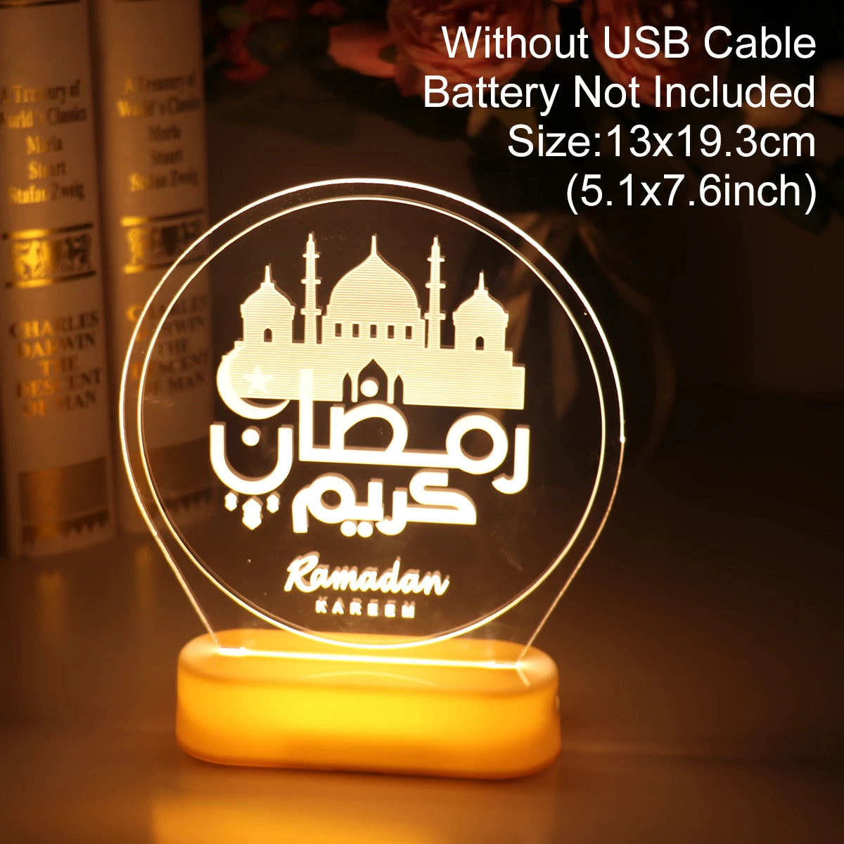 Eid Mubarak Moon Star Light Decor Islam Ramadan Decorations for Home 2024 Islamic Muslim Party Ramadan Kareem Eid Al-Adha