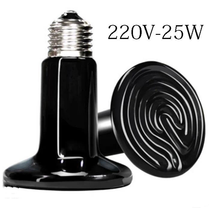 Pet Reptile Heating Lamp 25/50/75/100/150/200w Turtle Ceramic Infrared Lamp Reptile Bulb Temperature Control Equipment 110v/220v