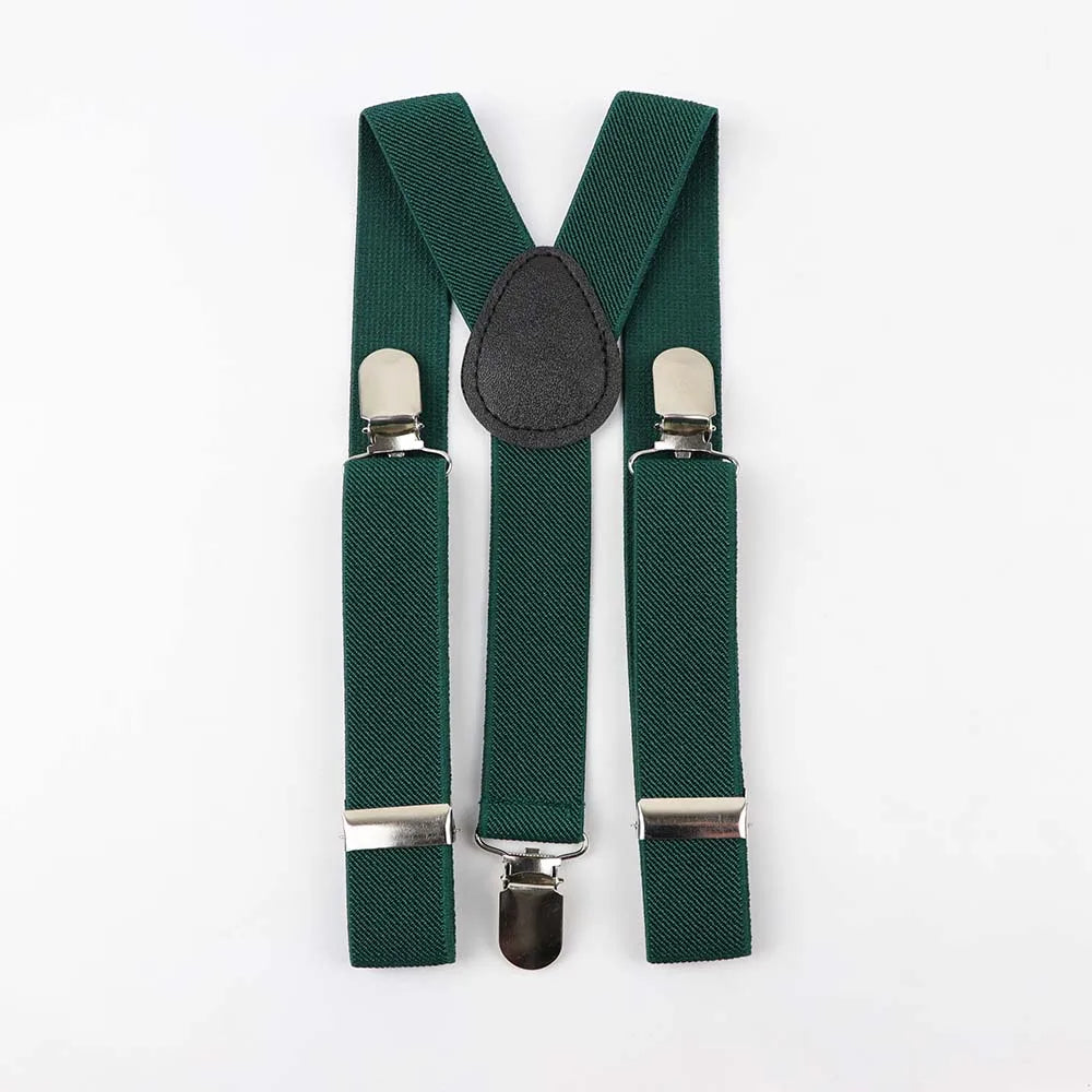Solid Color Children Belt Baby Boys Suspenders Polyester Y-Back Braces Adjustable Elastic Kids