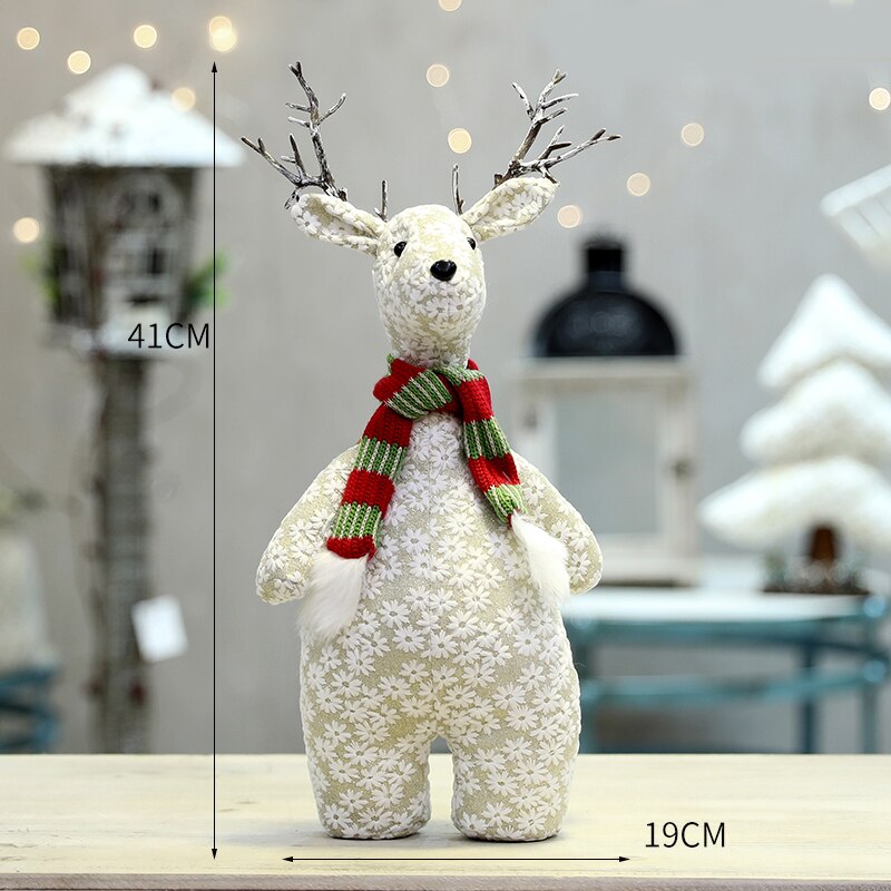 Santa Claus Snowman Alpaca Elk Christmas Decorations for Home New Year Christmas Doll Home Figures Ornaments Merry Christmas