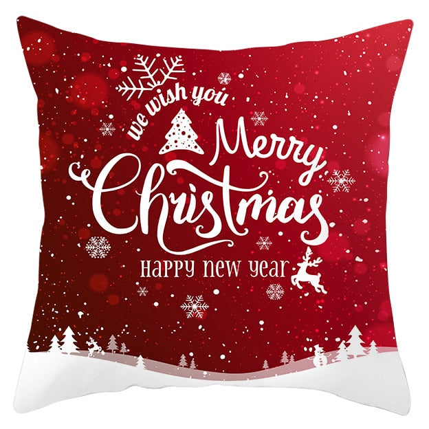 45x45cm Santa Claus Christmas Pillowcase Merry Christmas Decor for Home Christmas Ornament Xmas