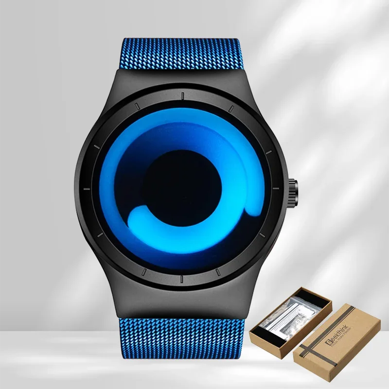 Creative Quartz Watches Men Top FASHION Brand Casual Stainless Steel Mesh Band Unisex Watch Clock Male Female Gentleman