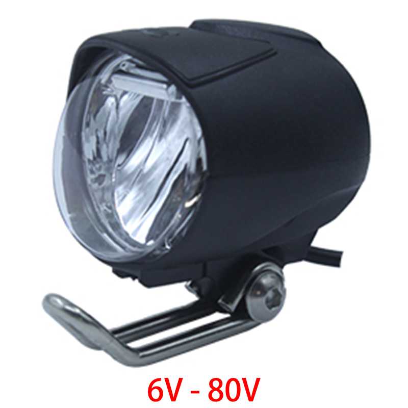36V 48V Compatible E-Bike Headlight Taillight Set Front Light Rear Light Set Headlamp Taillamp Set