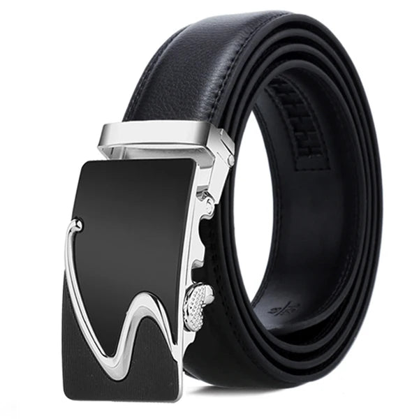 Leather Belts for Men Automatic Male Belts Cummerbunds Leather Belt Men Black Belts Cinturon Hombre