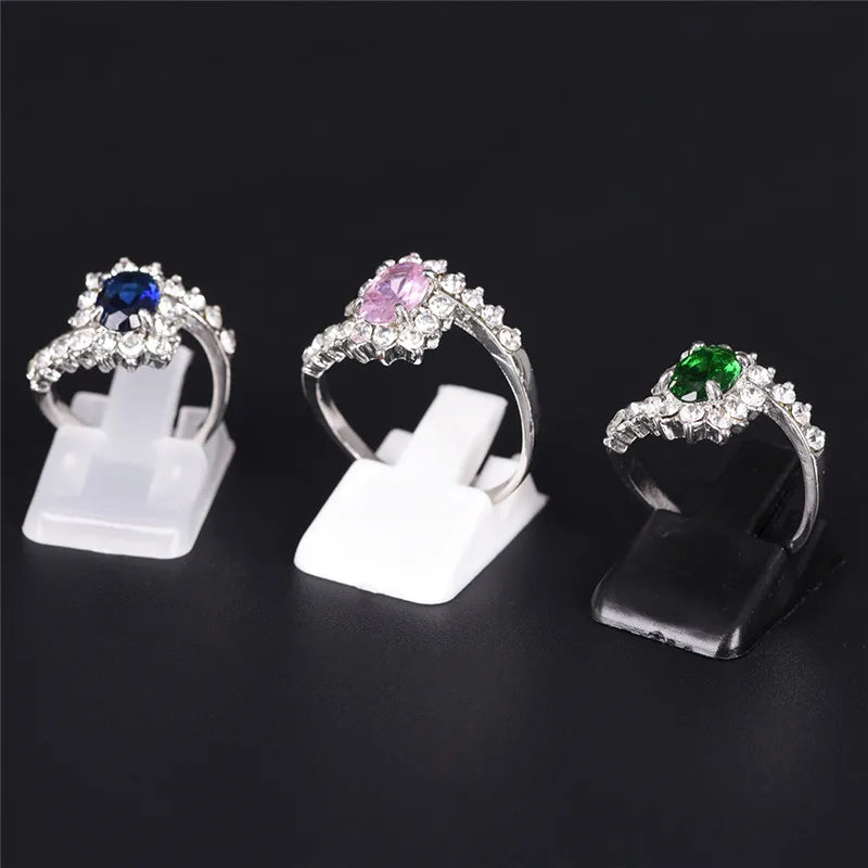 10pcs/Lot Ring Show Plastic Frosted Jewelry Displays Holder for Ring, Decoration Stand