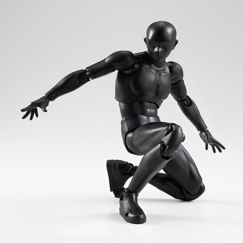 14cm Artist Art Painting Anime Figure SHF Sketch Draw Male Female Movable Body Chan Joint Action Figure Toy Model Draw Mannequin
