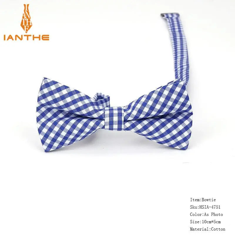 36Colors Brand Plaid Kid Bowtie Cotton Children Bowties Baby Kid Classical Pet Dog Cat Striped Butterfly Child Bow Tie