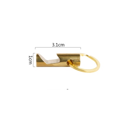 Creative Brass Keychain Portable Key Ring Bottle Opener Whistle Ruler Sealed Box Unique Organizer Tools Keychain Accessories