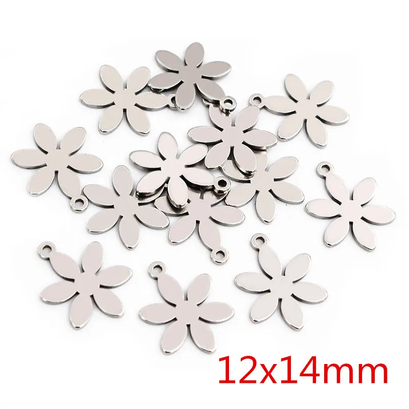30pc/Lot 316 Stainless Steel Five-Pointed Star Cute Necklace Pendant Charms Small Cat Dolphin Fish Charms for DIY Jewelry Making