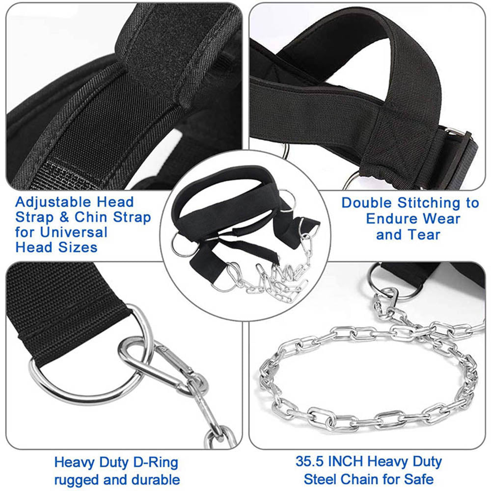 Head Neck Training Head Harness Body Strengh Exercise Strap Adjustable Neck Power Training Gym Fitness Weight Bearing Cap