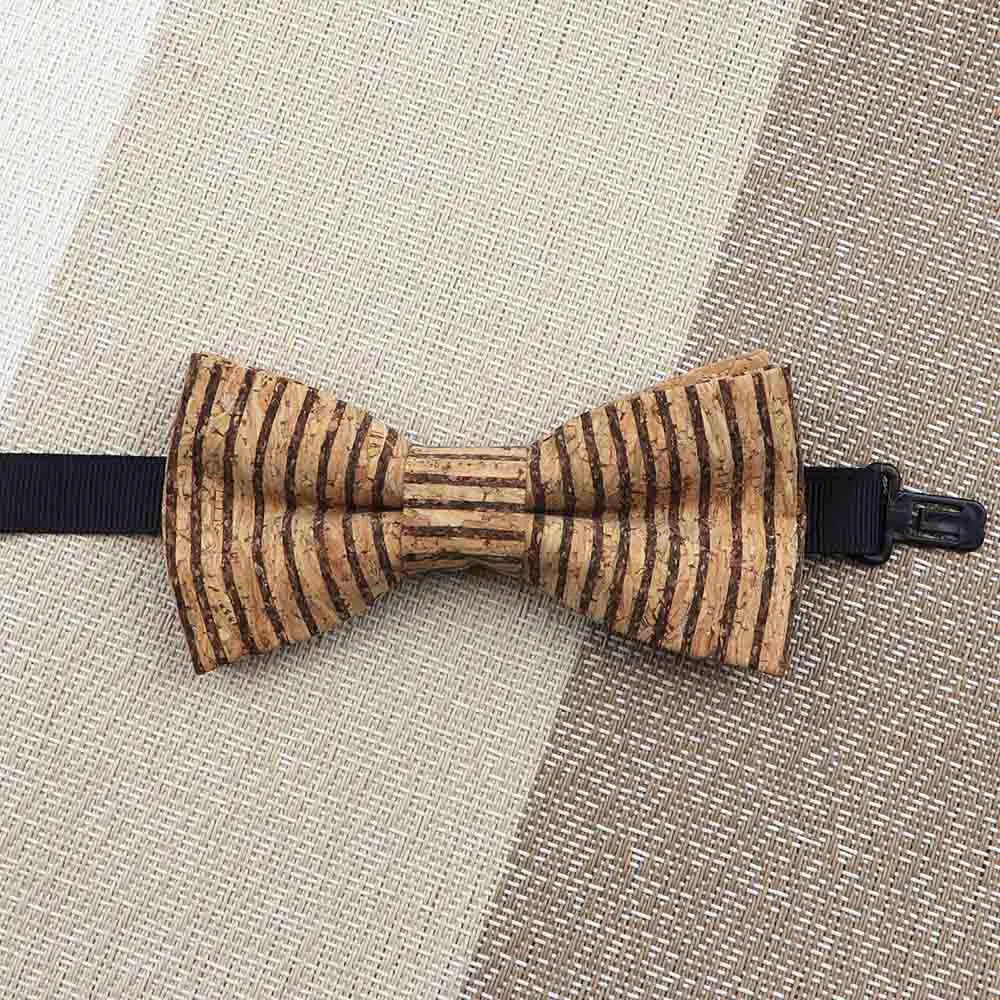 Fashion New Cork Wood Kids Bow Ties Novelty Handmade Fancy Bowtie Adjustable Butterfly Party School Children Accessories