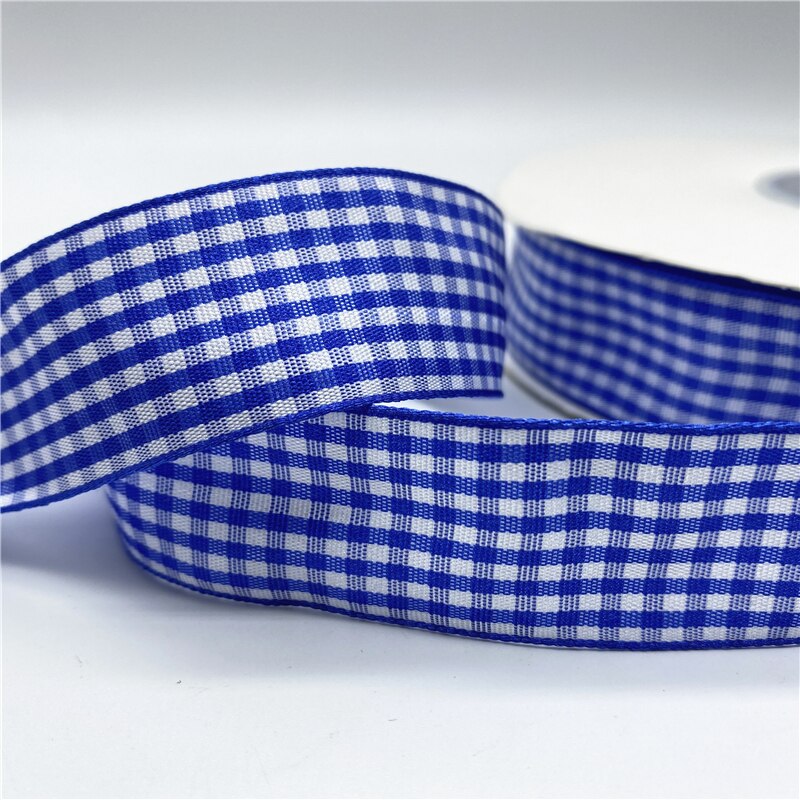 5yards/Lot 25mm Plaid Ribbon Christmas Decor Ribbon for Handmade Design Christmas Decoration DIY