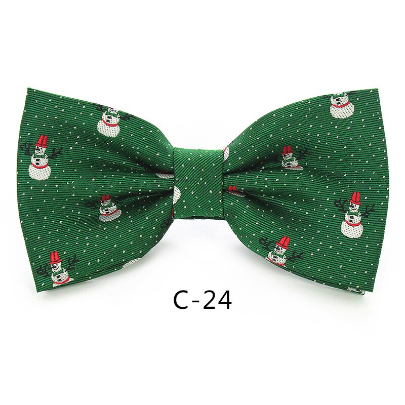 JEMYGINS Christmas Bow Ties for Mens Shirt Snowflake Christmas Tree Pattern Men Silk Bow Tie Christmas