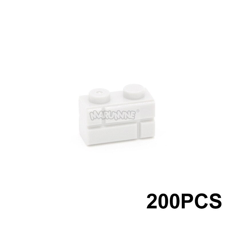 MARUMINE 150PCS 1x3 Wall Bricks Cube Idea Part House Build Block Parts 3622 Compatible Accessories DIY Assembly MOC Street View