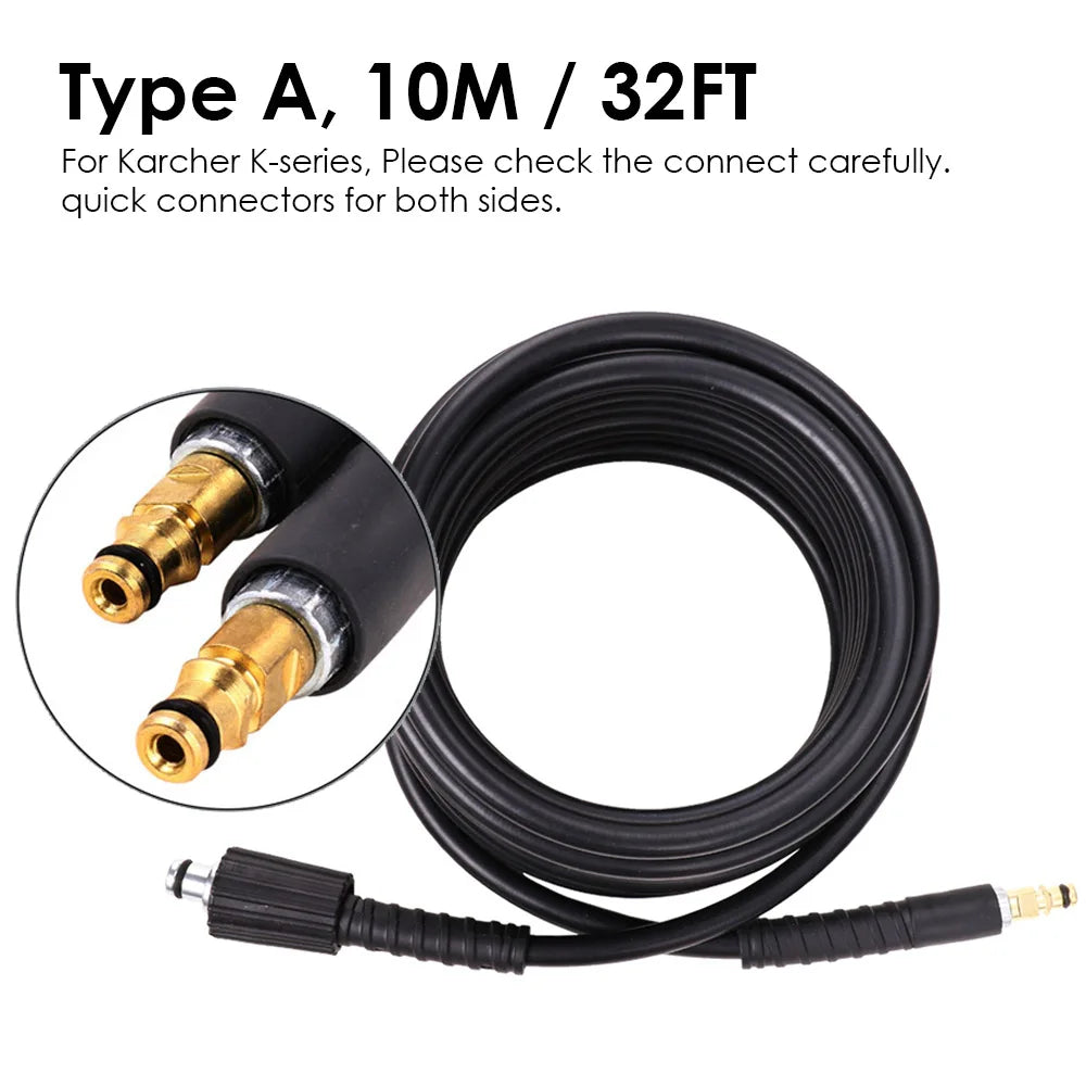 10M 15M 32FT 50FT High Pressure Washer Water Cleaning Hose Kink Resistant for Karcher K2-7 M22 14mm Power Pressure Cleaner