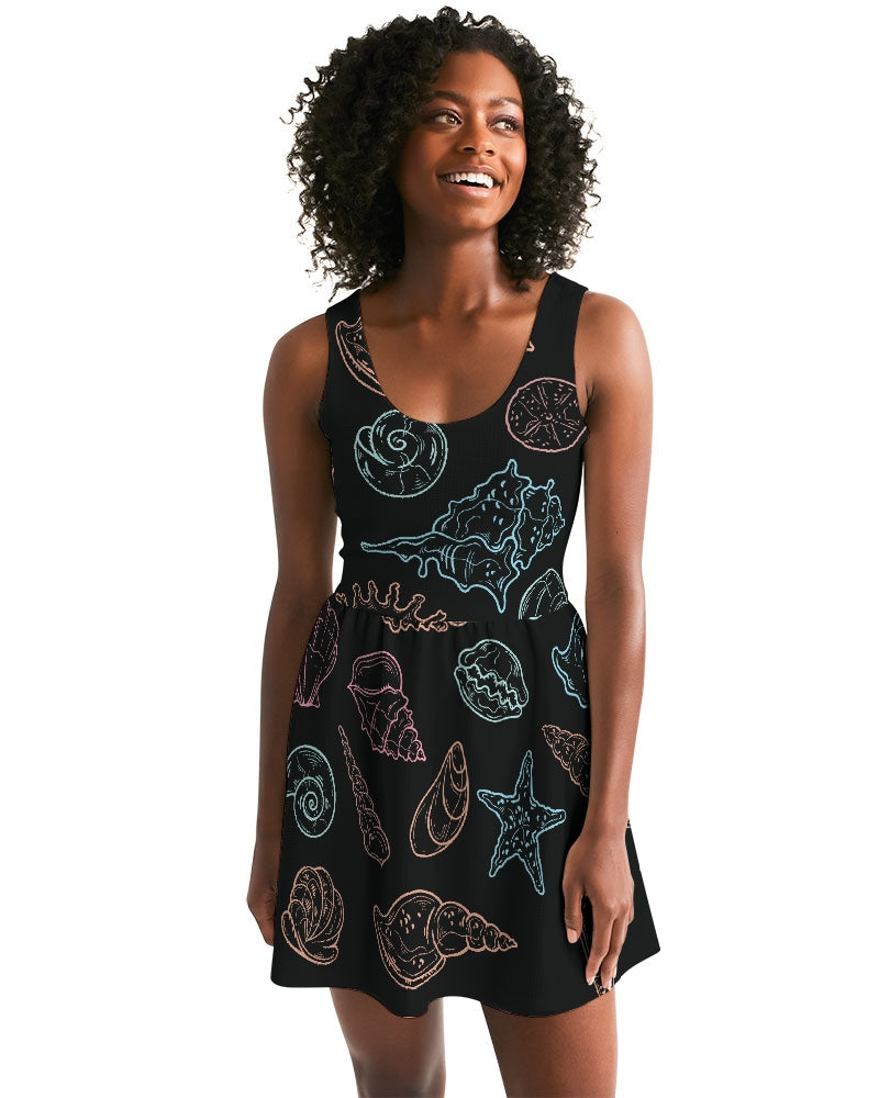 Women's Shell Dreamer Casual Scoop Neck Skater Dress