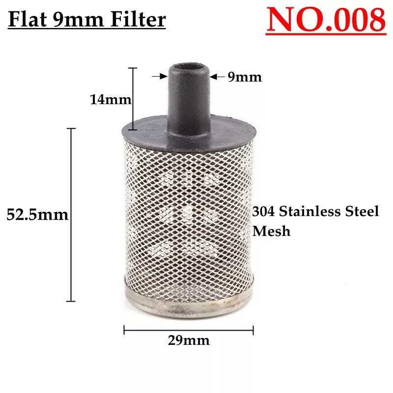 10 Kinds 8~14mm Hose Pipe Filter Car Wash Garden Irrigation Sprayer Pump Filtering Net Strainer Stainless Steel Mesh Filter