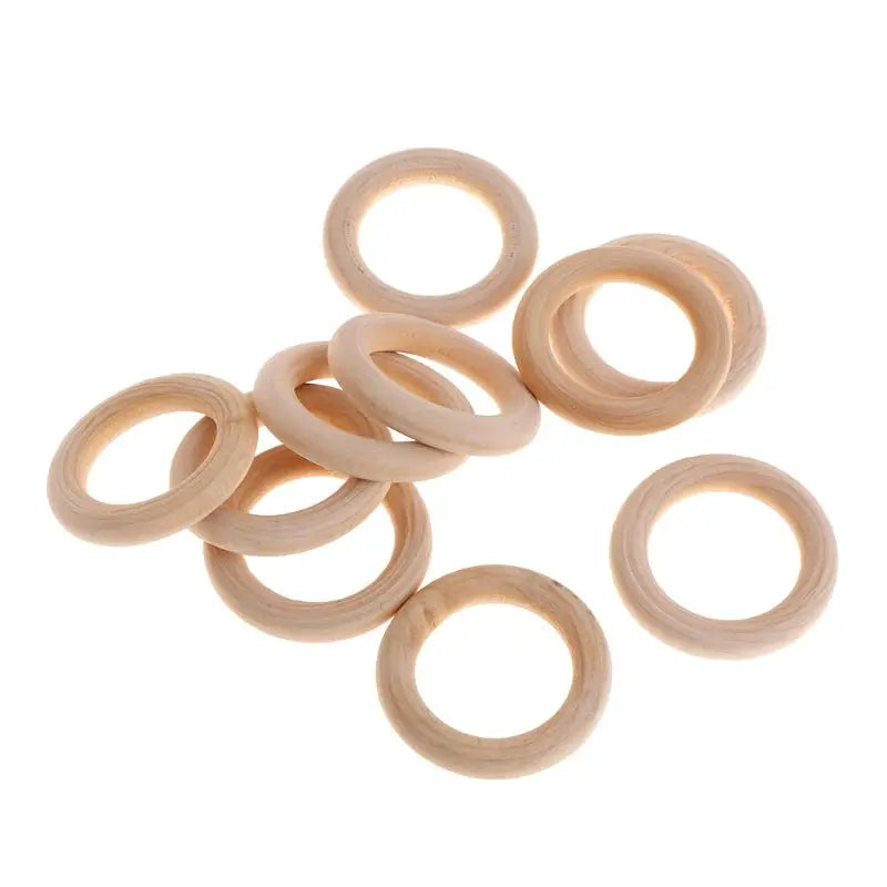 10 Pcs/Set Natural Wooden Ring Home Decoration Pet Parrot Bird Parakeet Toys Bit