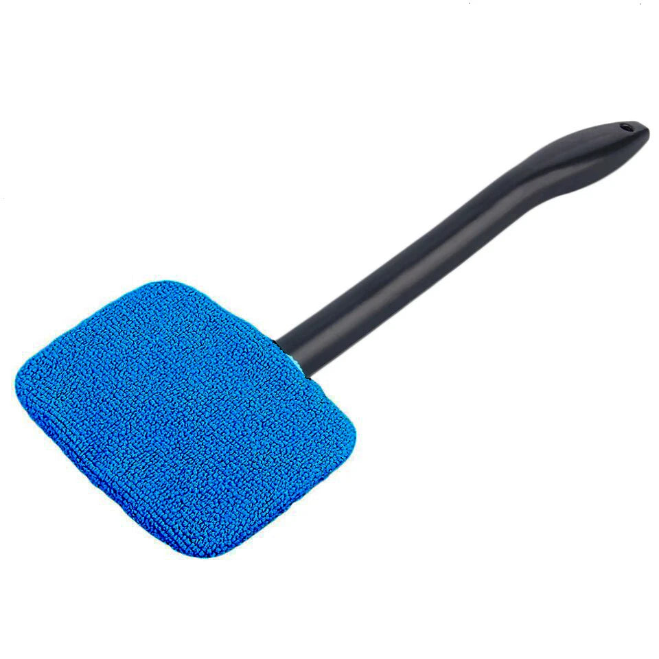 EAFC Car Window Cleaning Brush Long Handle Car Wash 40cm Dust Car Windshield Towel Handy Washable Car Cleaner