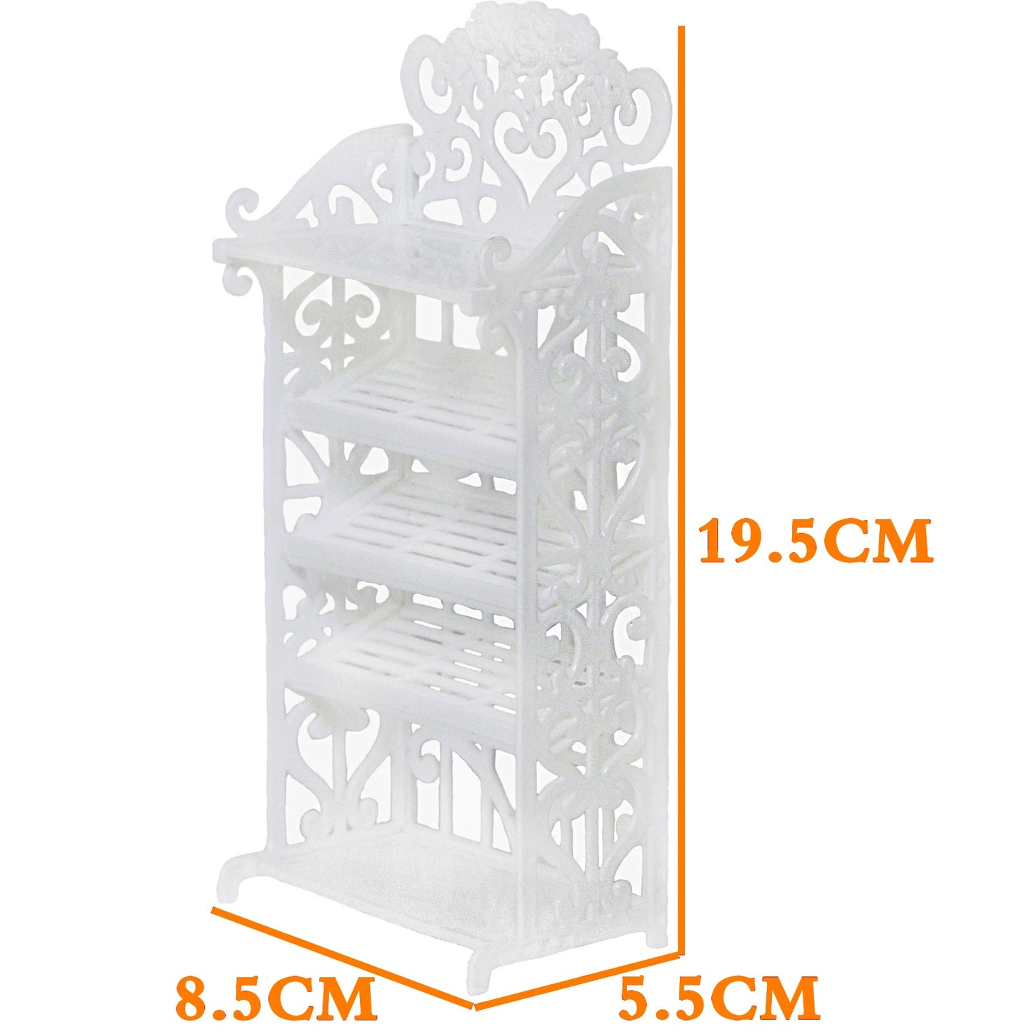 1x Plastic White Doll Shoes Rack / Random 12 Pairs Shoes Dollhouse Furniture Accessories for Barbie Doll Kids Toy