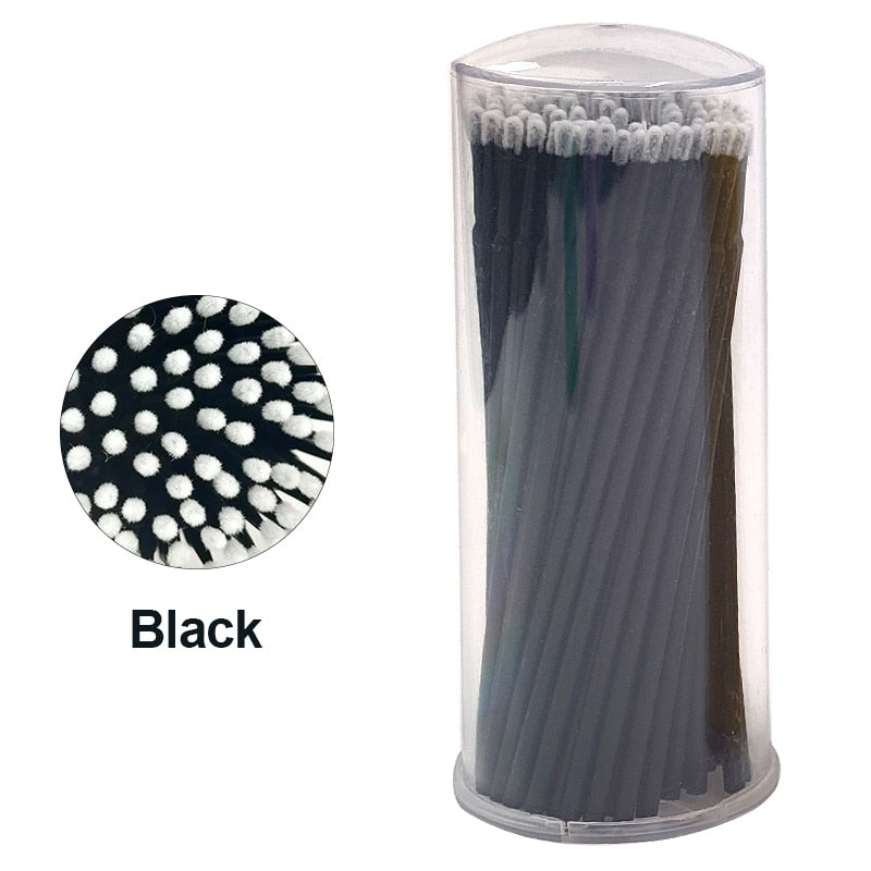 Kekelala 100pcs/Bottle Eyelash Extension Cleaning Swabs Lash Lift Glue Remover Applicators Microblade Makeup Micro Brushes Tool