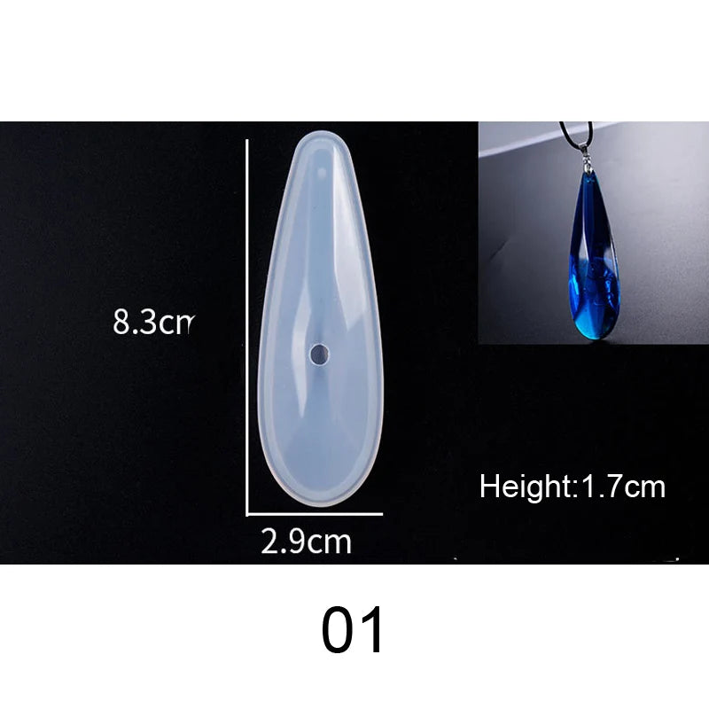 1PC 3D Pendant DIY Necklace Jewelry Mold Pendants Crystal Scale Jewelry Resin Molds for Jewelry Making Tool