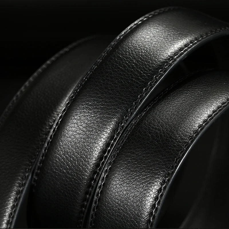 Leather Belts for Men Automatic Male Belts Cummerbunds Leather Belt Men Black Belts Cinturon Hombre