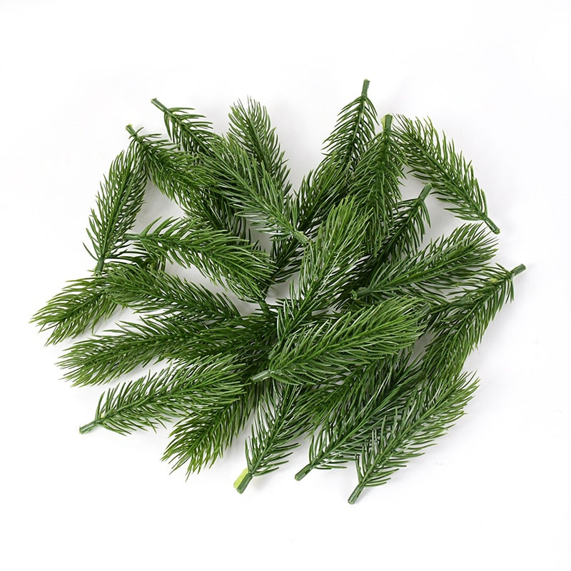18cm Artificial Pine Branch Ornament Christmas Decoration Christmas Decorative Flower Xmas Decor Christmas Tree Accessories