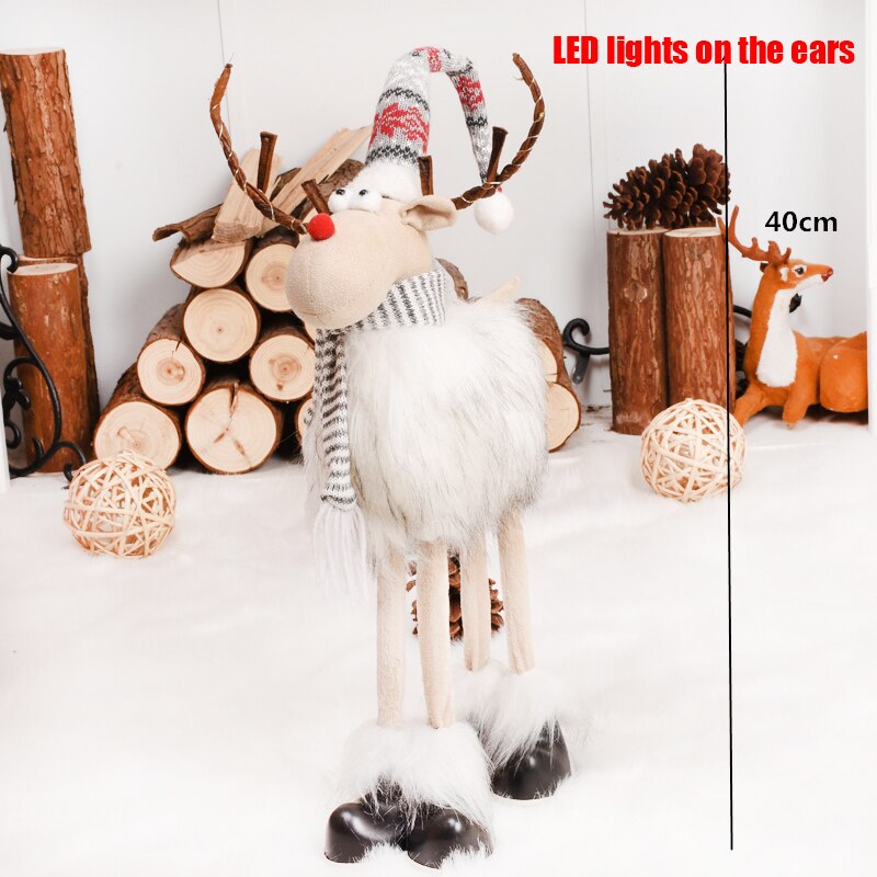 Santa Claus Snowman Alpaca Elk Christmas Decorations for Home New Year Christmas Doll Home Figures Ornaments Merry Christmas