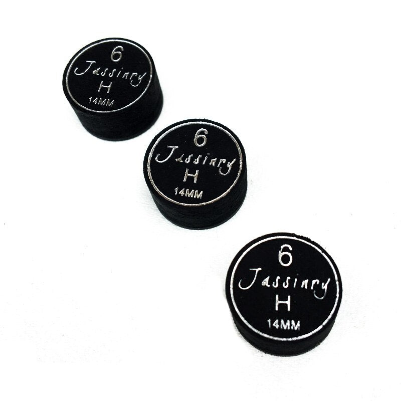 50pcs/Lot Jassinry Billiards Cue Tips With Transparent Cushion 14mm Pool Tips in S/M/H Billiard Accessories