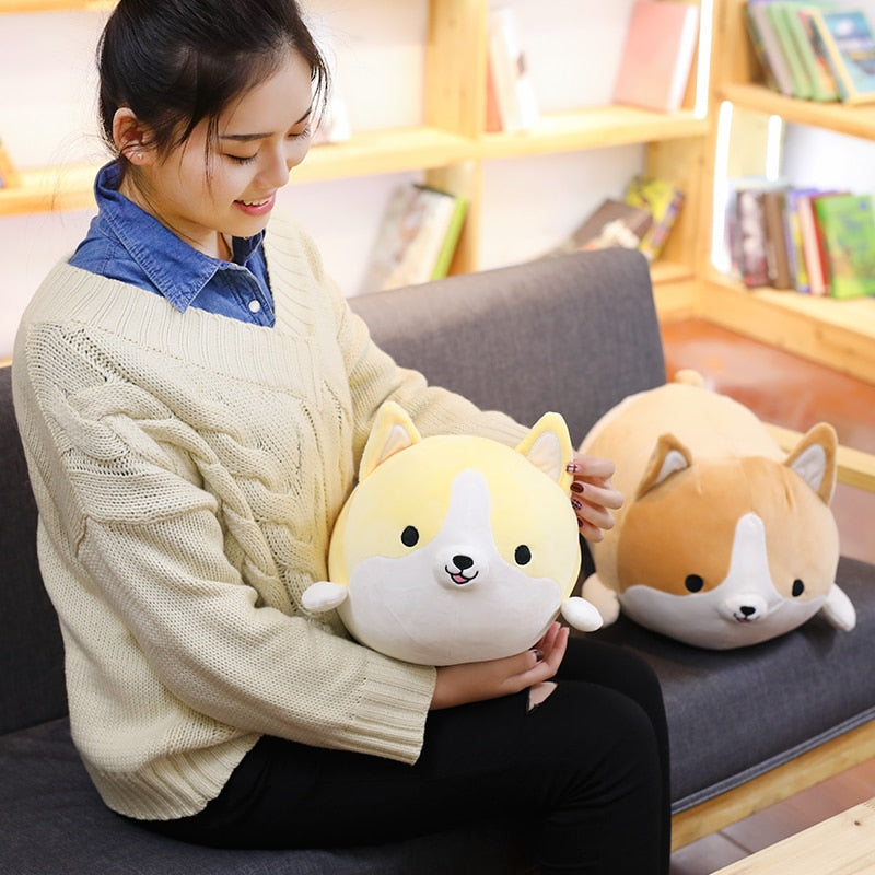 30/45/60cm Cute Corgi Dog Plush Toy Stuffed Soft Animal Cartoon Pillow Lovely Christmas for Kids Kawaii Valentine Present
