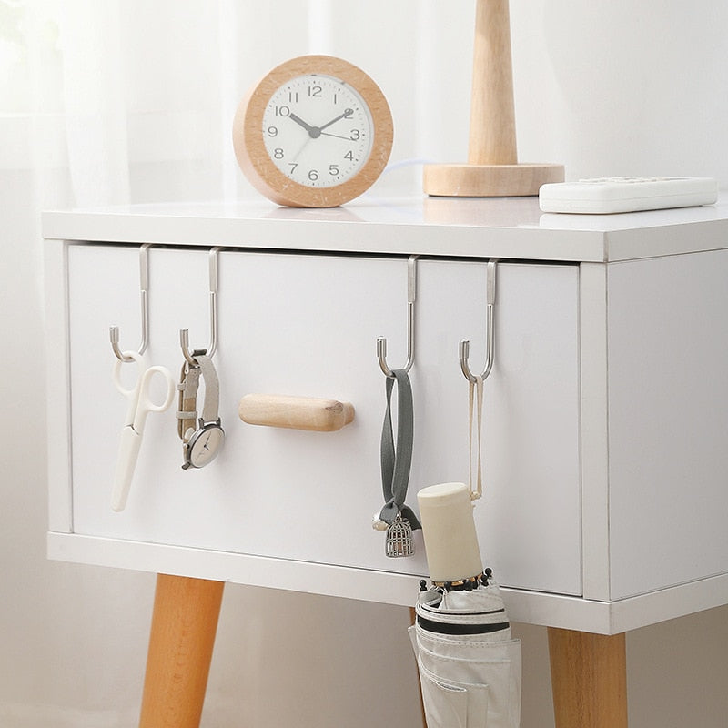 304 Stainless Steel Hook Punching Double S-Shape Hook Kitchen Bathroom Cab
