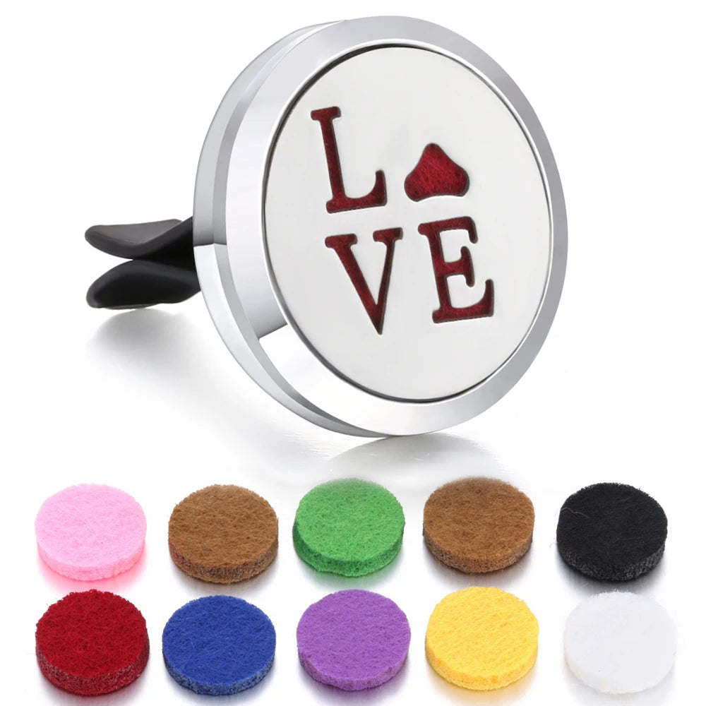 Aromatherapy Jewelry Car Perfume Diffuser Clip 30mm Flower Tree of Life Perfume Essential Oil Diffuser Locket Pendant Necklace