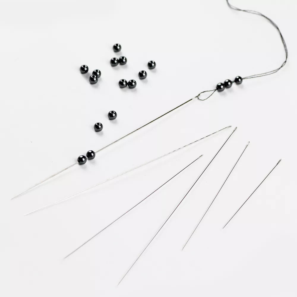 JHNBY 30PCS Stainless Steel Beading Needles for Beads Threading String Tambour/Jewelry Bracelet Necklace Making Tools Pins DIY