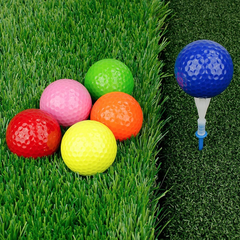 CRESTGOLF 6pcs/Pack Colorful Mini Golf Balls Two Piece Golf Practice Balls Training Golf Pelotas