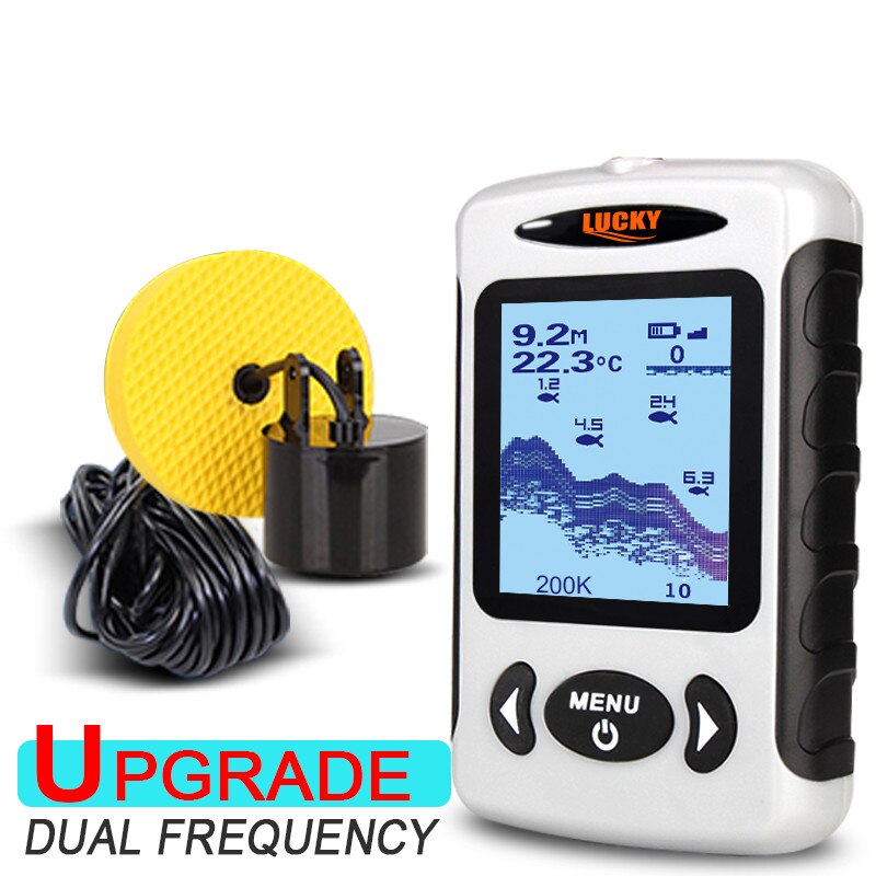 LUCKY FF718D-Ice&FF718 2.2inch LCD Portable Fish Finder 200KHz/83KHz Dual Sonar Frequency 100M Detector for Ice Fishing