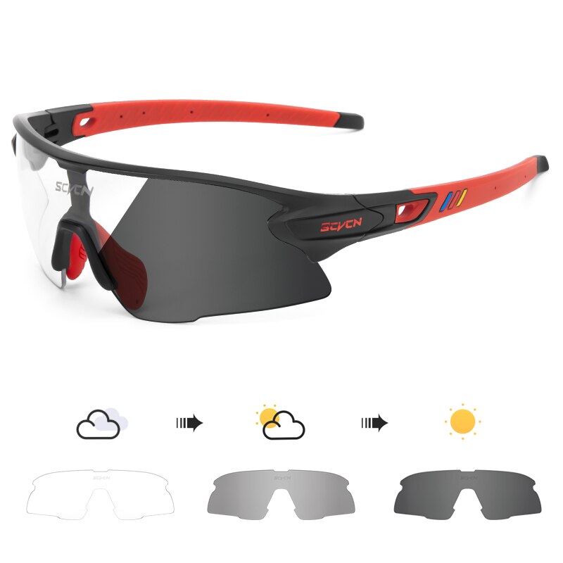 SCVCN Photochromic Bicycle Glasses Men’s Women Sports Runing Cycling Sunglasses UV400 Fishing Eyewear Mtb Bike Bicycle Goggles